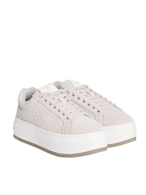 Sneaker donna tortora in camoscio Calvin Klein Jeans | YW0YW018390F7